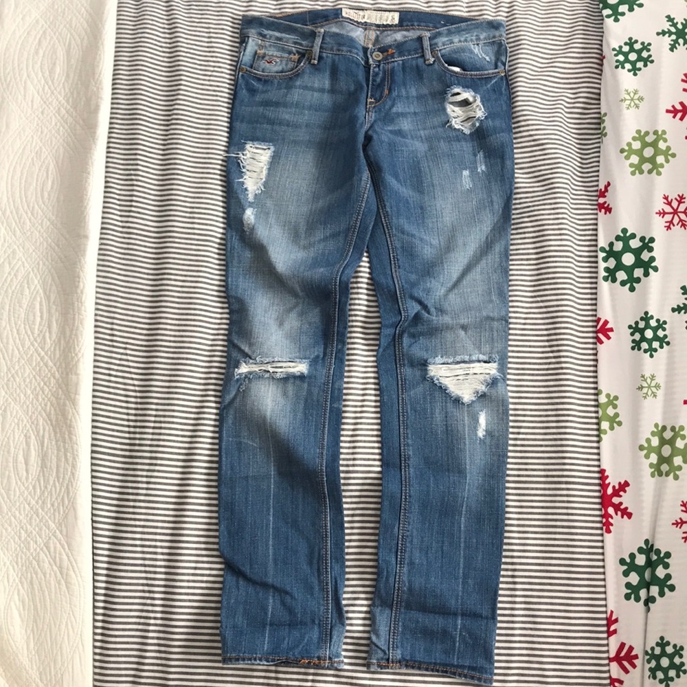 Hollister Low-Waisted Distressed Jeans